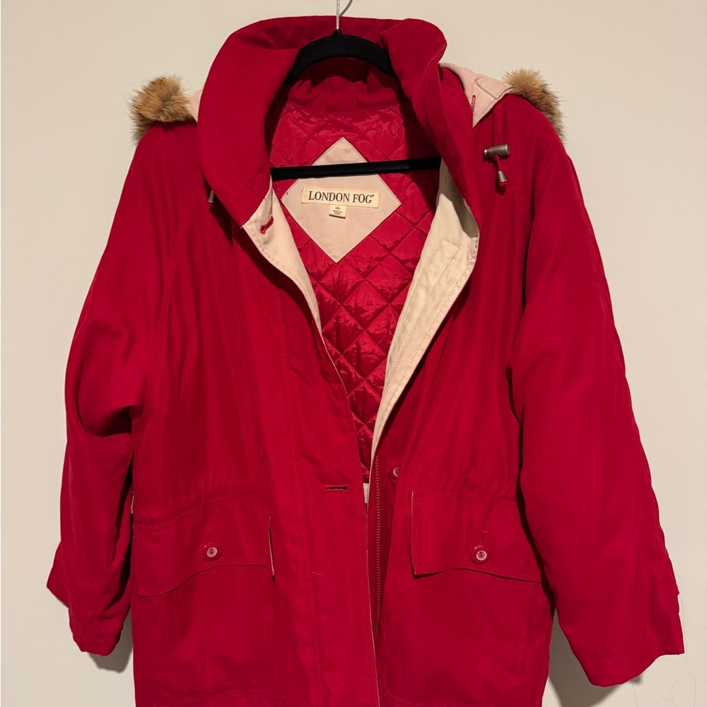 London Fog Quilted Red Jacket